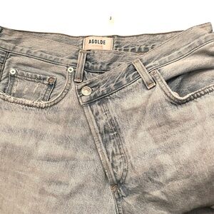 REVOLVE Agolde Criss Cross Upsized Straight Leg Button Fly Jeans Women's Size 30